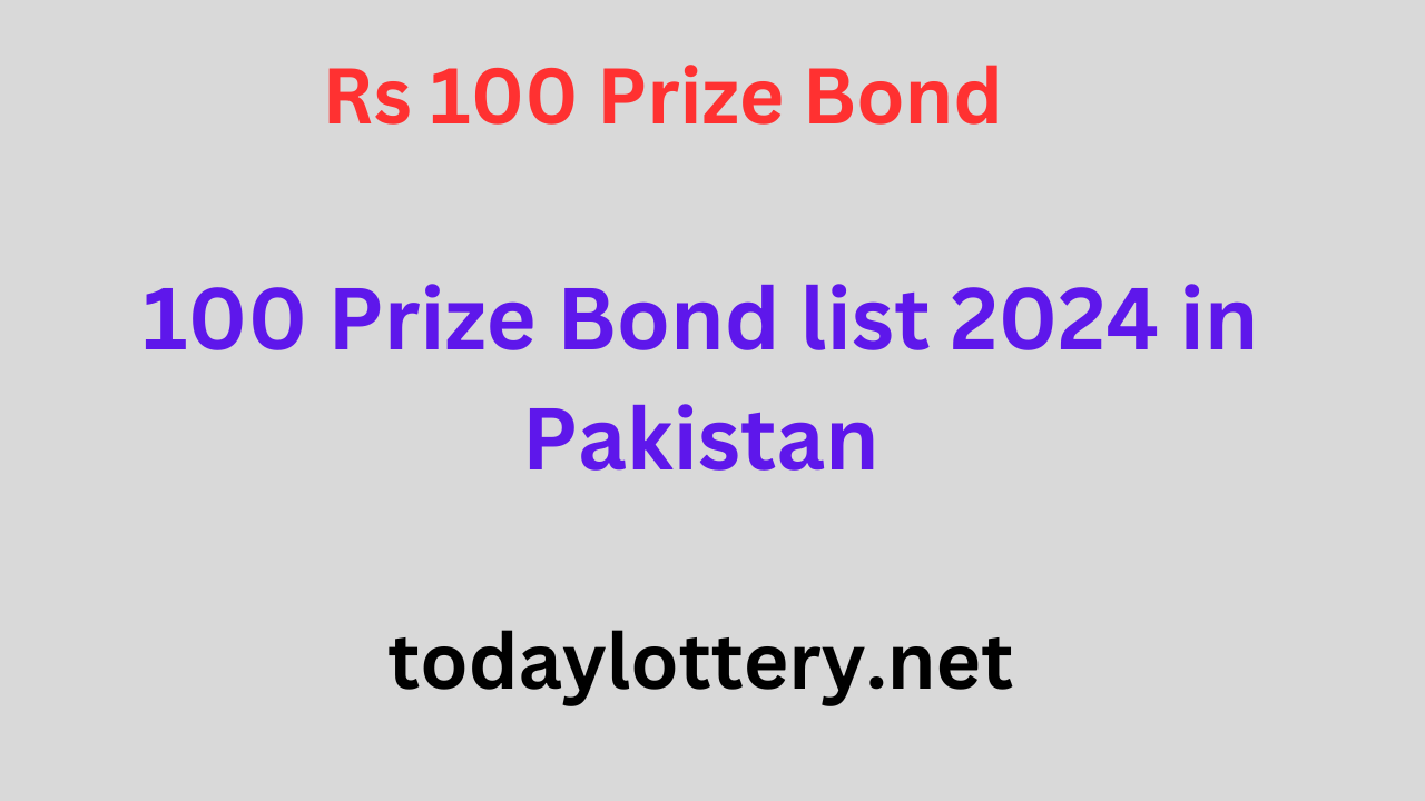 100 Prize Bond list 2024