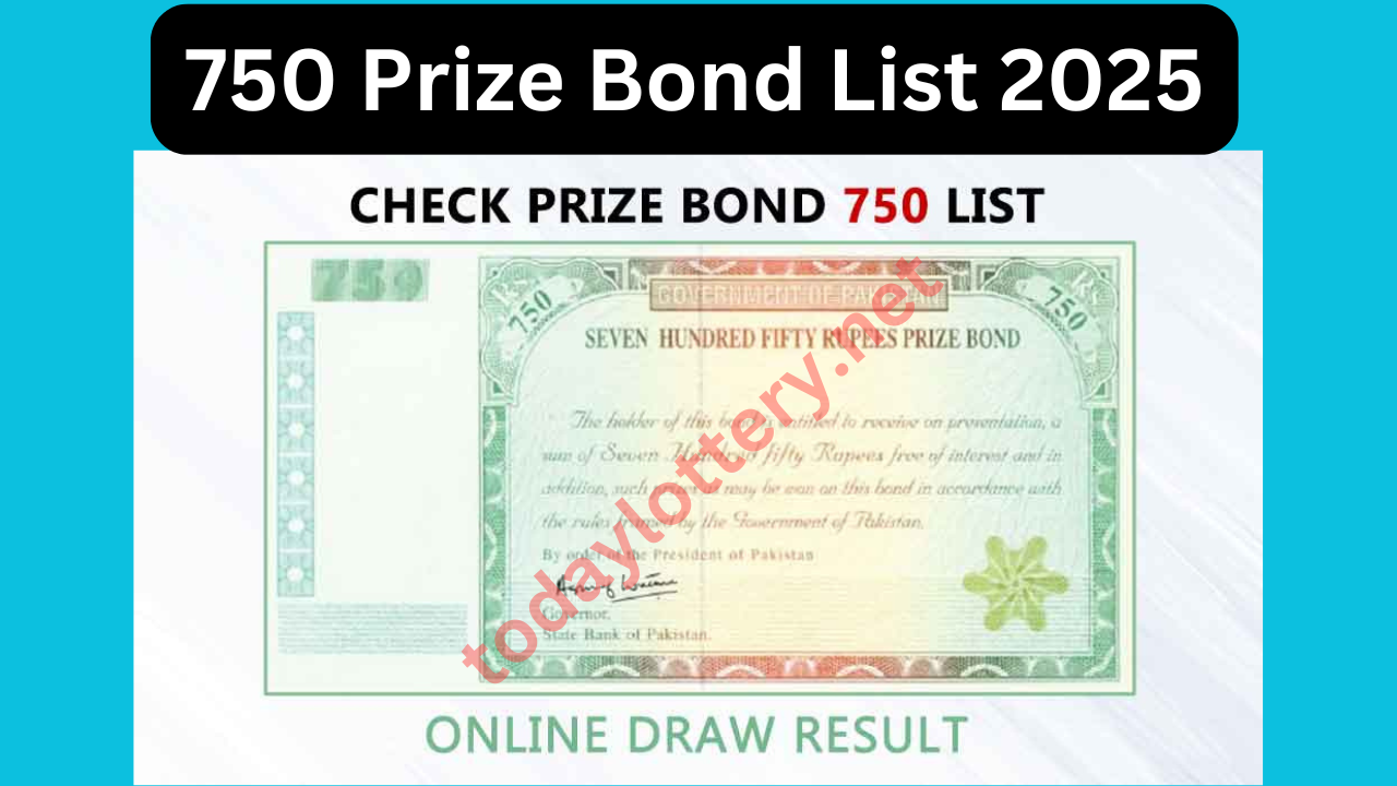 750 Prize Bond List 2025