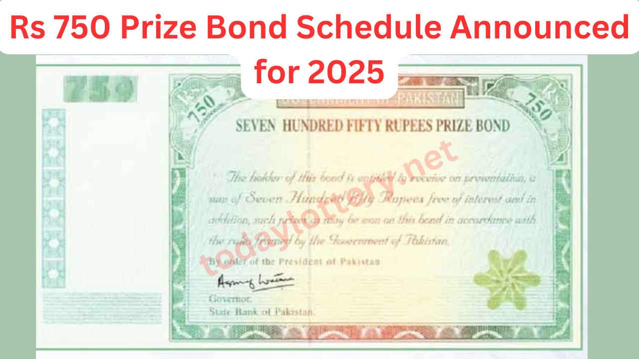 750 Prize Bond Schedule